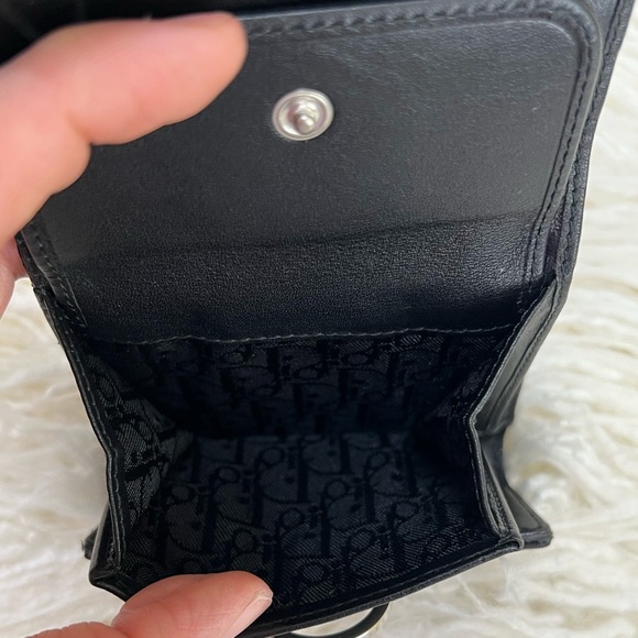 EUC Christian Dior Compact Canvas Wallet - Picture 11 of 12